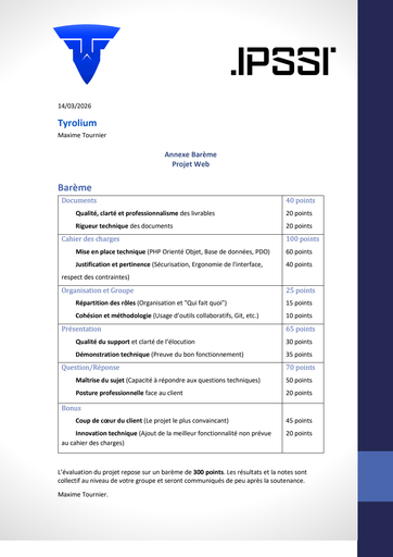 Barem d'évaluation