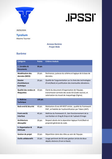 Barem d'évaluation